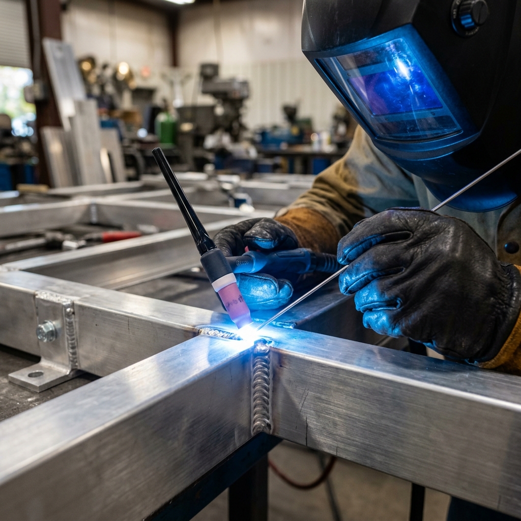 Professional TIG welding repair at Myers Tin Shop